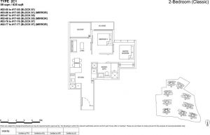 the florence residences floor plan type 2c1