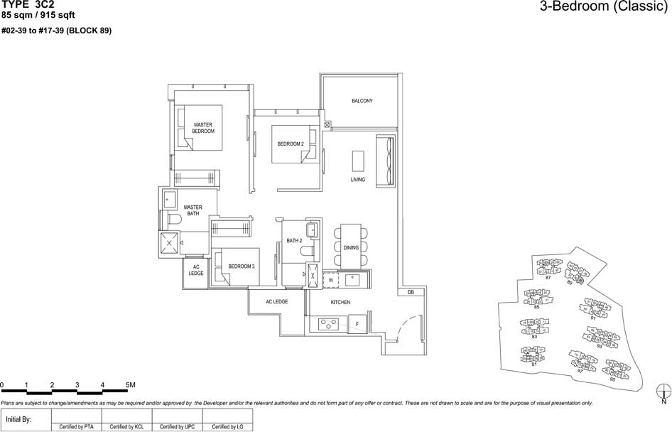 the florence residences floor plan type 3c2