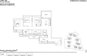 the florence residences floor plan type 3c4