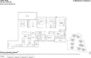 the Florence residences floor plan type 4c4a